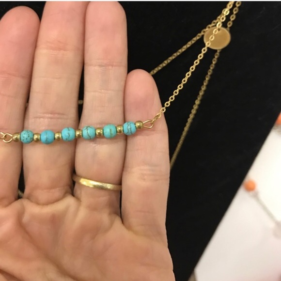 ❌❌❌SOLD❌❌❌ Layered Necklace Gold leaf feather - Picture 4 of 5