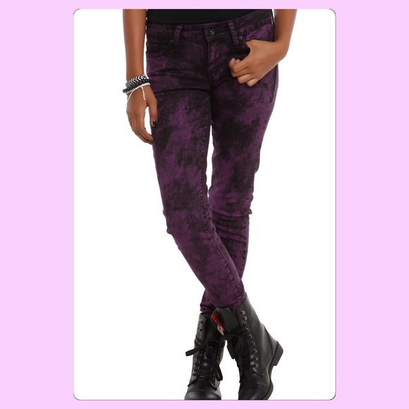 Hot Topic Denim - {Lovesick} Purple and Black Tie-Dye Print Jeans