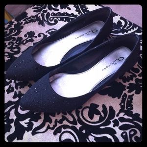 Black Pointed Flats