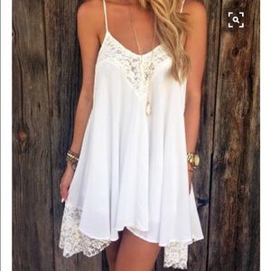 Dress white flowy