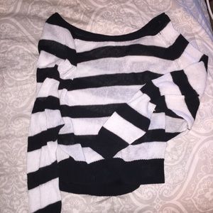 NWOT Black & White Knit Sweater