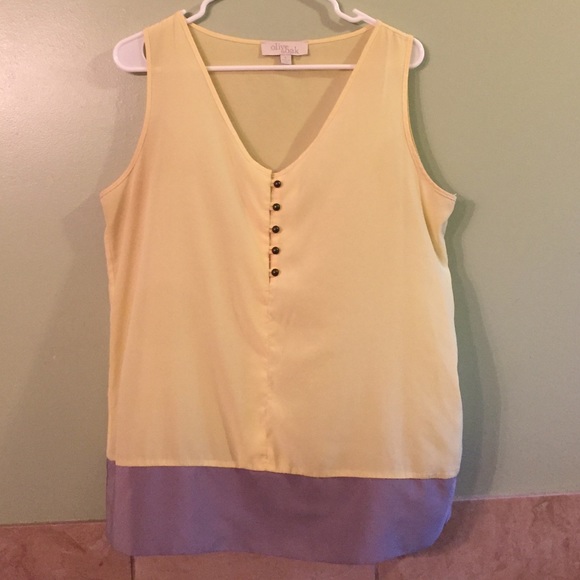 Yellow and grey tank from olive & oak, size L