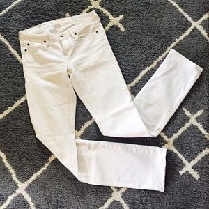 Madewell Rail Straight White Jeans