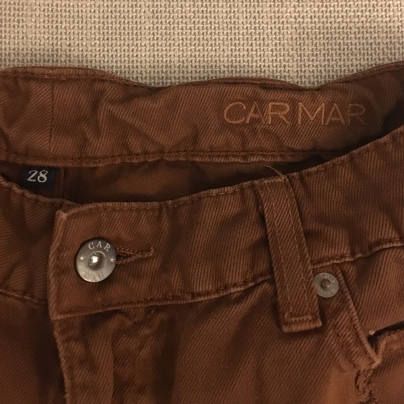 LF Carmar Distressed Brown Denim Shorts - Picture 2 of 4