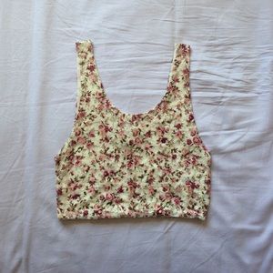 Forever 21 Floral Sleeveless Crop Top