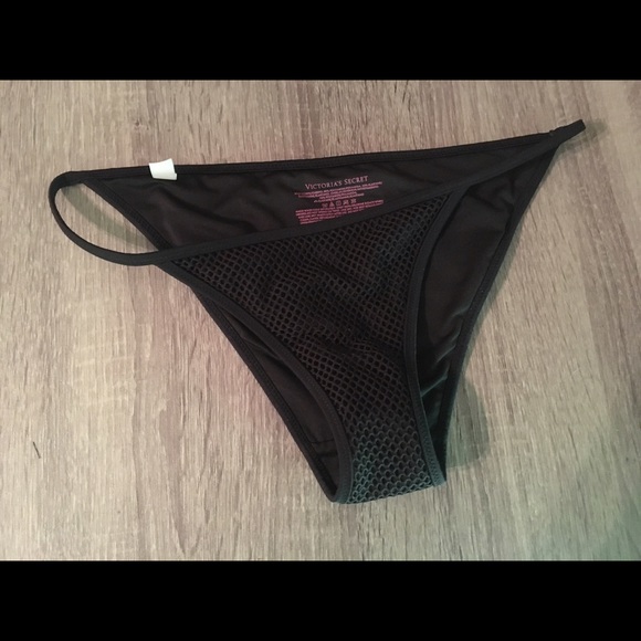 VICTORIAS SECRET black mesh bikini bottom