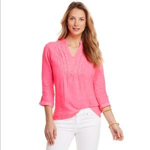 Vineyard vines pink linen top