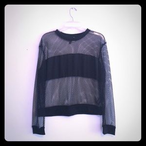 Long Sleeve Mesh H&M Top