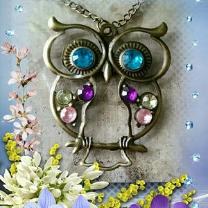 Antique Bronze Fashion Owl Pendant Necklace New