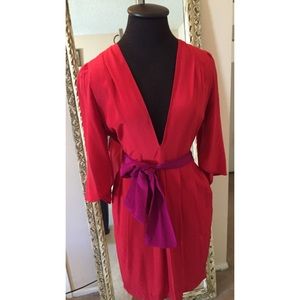 Twinkle by Wenlan silk plunge neck dress size 2