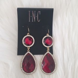 <BNWT> Ruby Teardrop Earrings