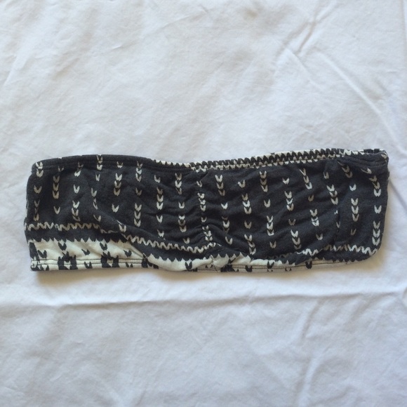 Brandy Melville Gray Patterned Bandeau
