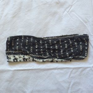 Brandy Melville Gray Patterned Bandeau