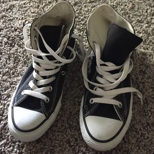 Black high top converse