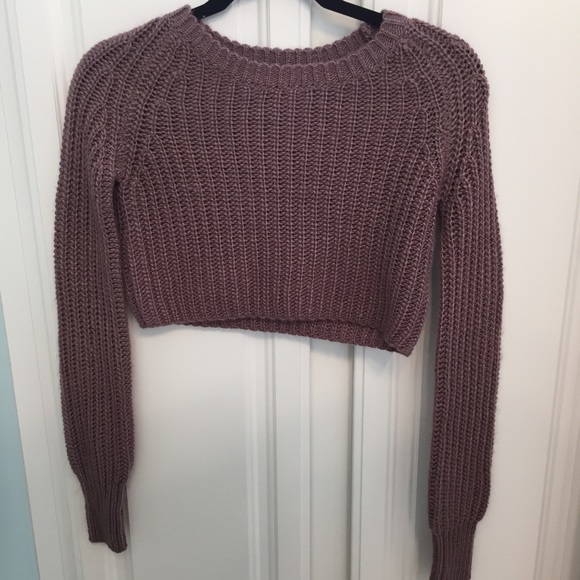 Purple cropped sweater