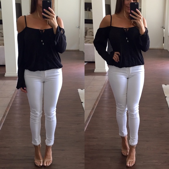 SOLD Black Boho Top