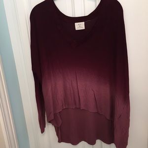 High low ombre sweater