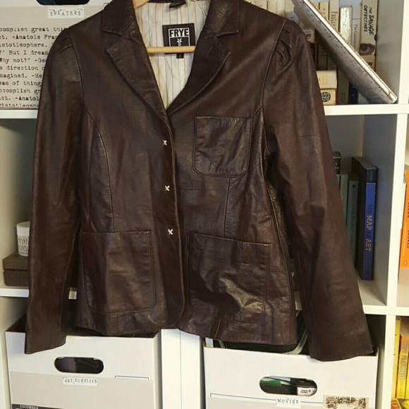 Maroon leather jacket