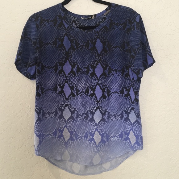 Animal print silk blouse