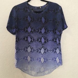 Animal print silk blouse