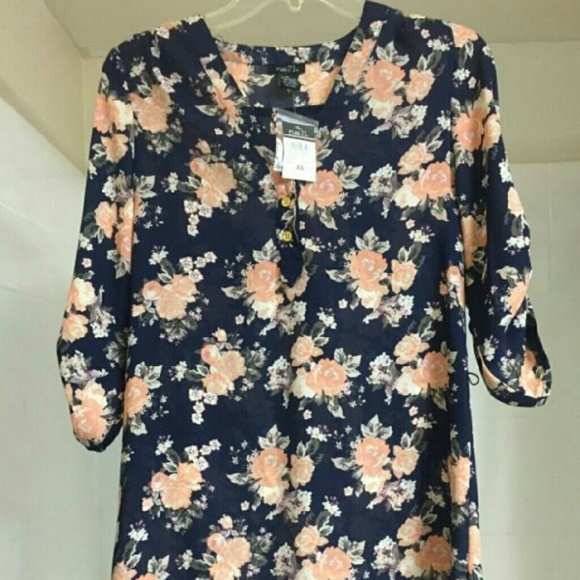 Navy Blue Floral