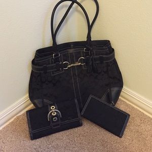 Coach Purse/Wallet/Checkbook set