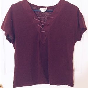 Burgundy Pacsun Crop Top