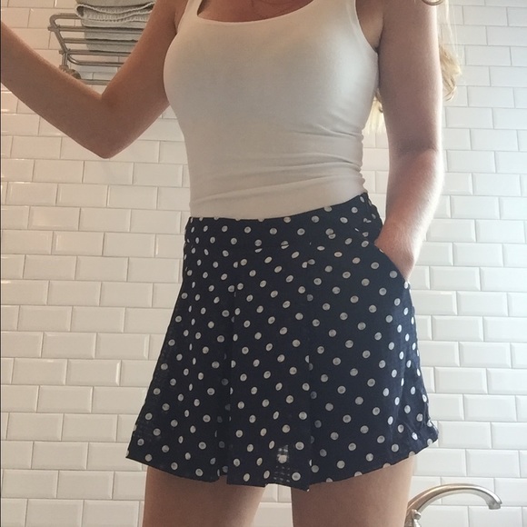 Blue and White Polka Dot skort. NWOT