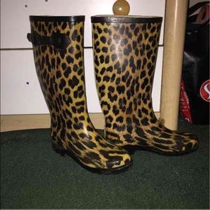 Cheetah Print Rain Boots