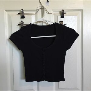 SOLD ON MERCARI American apparel button-up crop