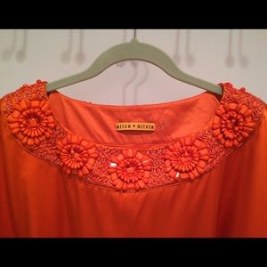 Beautiful silky dress with accent collar