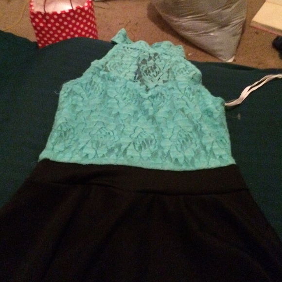 A blue dress