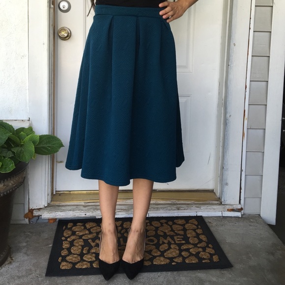 Forest green skater skirt