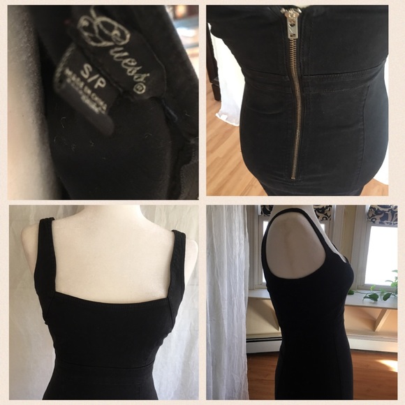 ❤️SOLD❤️Guess Black Bodycon Bustier Denim Dress - Picture 3 of 4