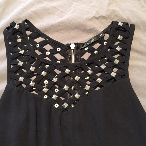 LF Black Studded Dress - Picture 2 of 4