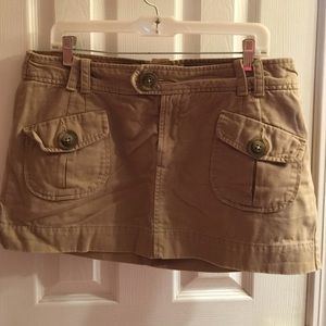 Khaki mini skirt