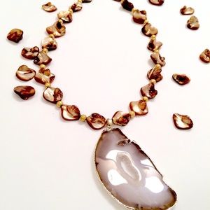 Natural stone necklace