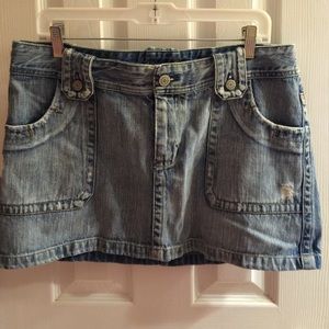 Denim mini skirt