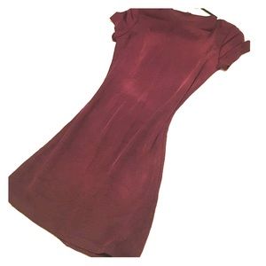 Rich maroon fitted dress