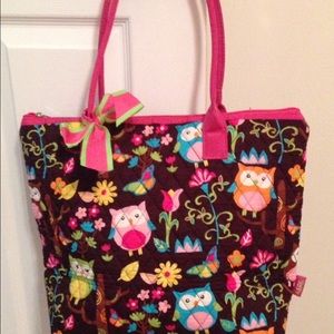 N Gil Owl Tote w/bow