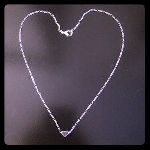 Tiny silver heart necklace