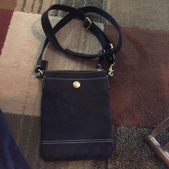 Black authentic coach cross body