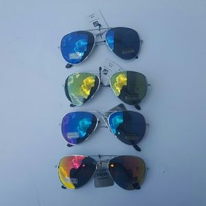 Aviator Reflector Shades Blue or Red nwt