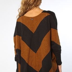 RVCA distressed cardigan. Chevron print