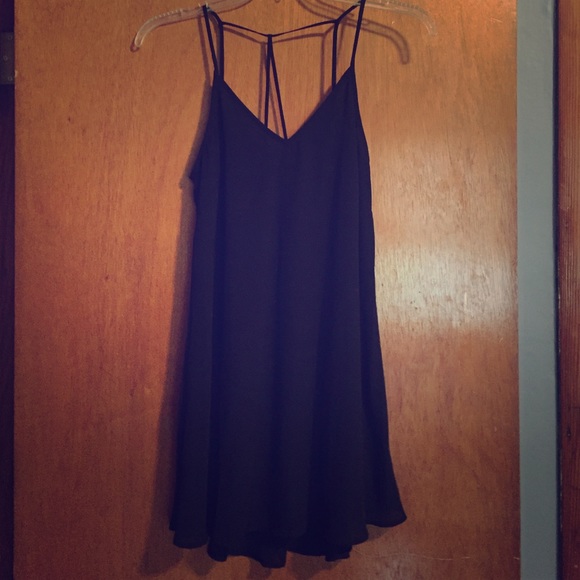 Black shift dress.