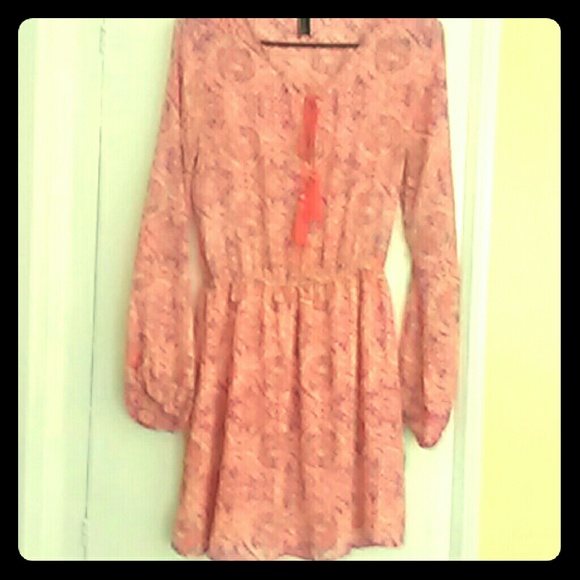 Long sleeve hippie dress