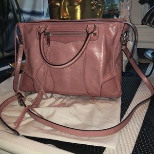 Rebecca minkoff pink leather distressed bag ✨