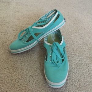 Keds Turquoise Cut Out Sneakers