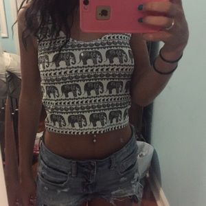 Elephant crop top