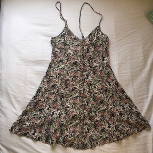 American Eagle button up lace back dress